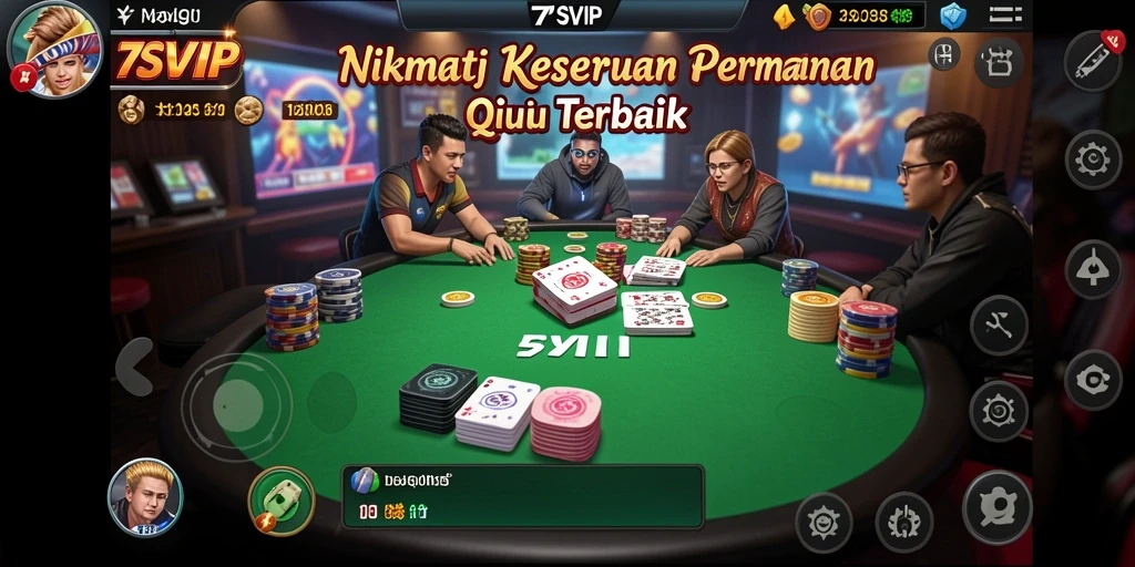 Tampilan gameplay QiuQiu yang seru dan interaktif.