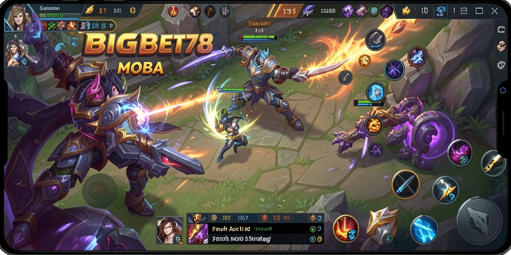 Gameplay MOBA intens dan menegangkan dari BIGBET78.