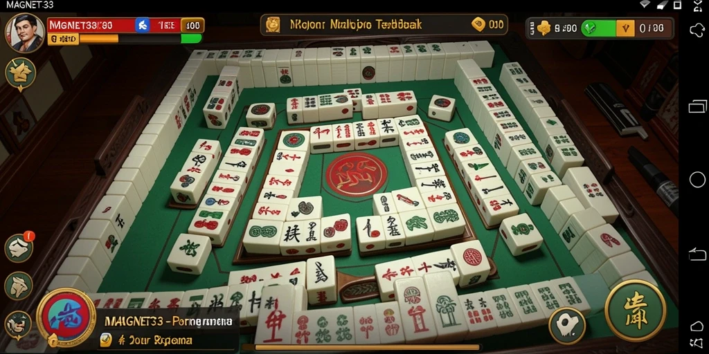 Tampilan gameplay Mahjong yang seru di MAGNET33.