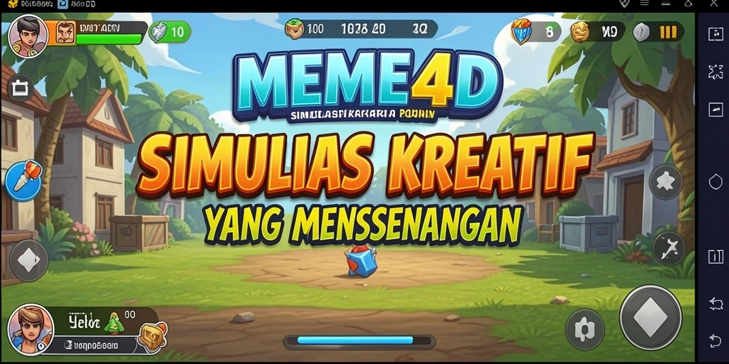 Tampilan gameplay MEME4D yang kreatif dan interaktif.