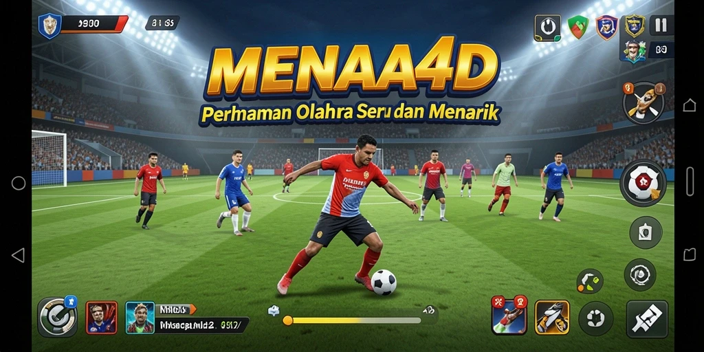 Tampilan gameplay menarik dari MENARA4D saat pemain bersaing di lapangan.