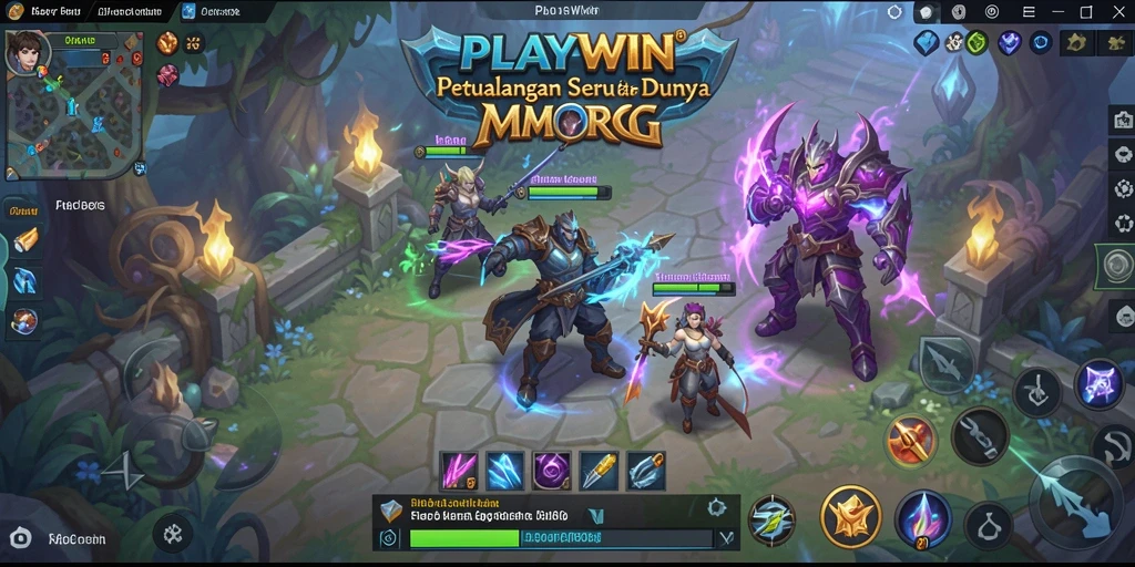 Tampilan gameplay PLAYWIN yang menarik dan interaktif dalam dunia MMORPG.