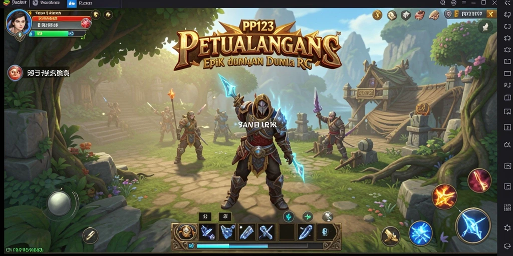 Screenshot gameplay PP123 menampilkan aksi seru di dunia RPG.