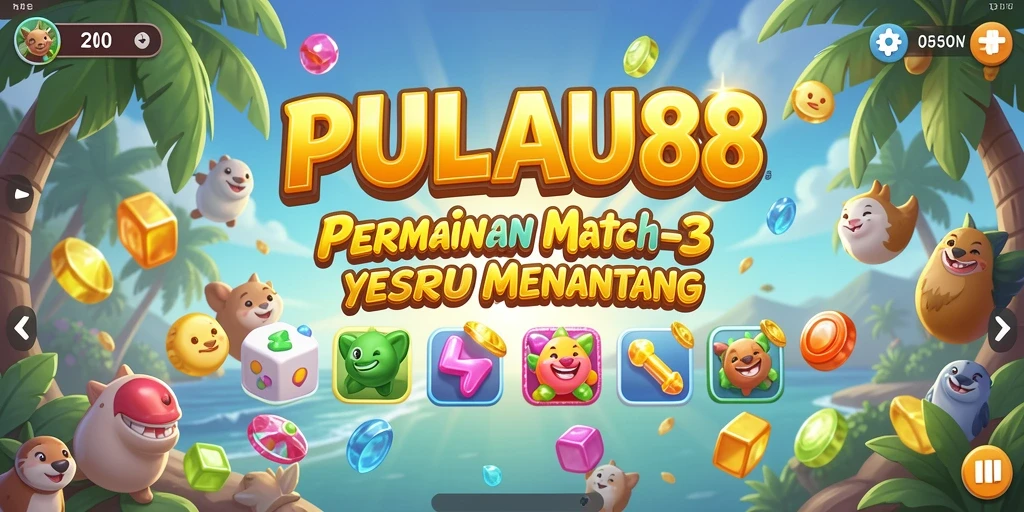 Tampilan screenshot PULAU88 menampilkan keseruan gameplay Match-3.